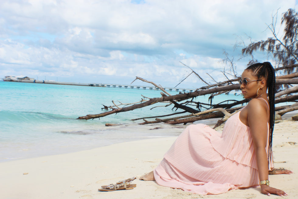 Passport Stamps Beach Maxi Dress - Comfy Gray