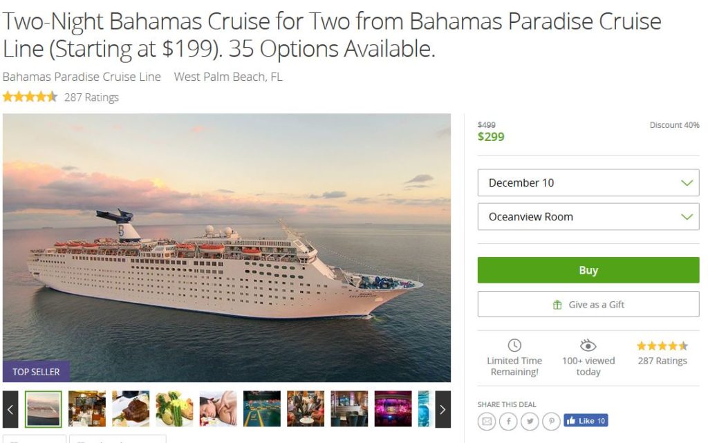 Groupon Bimini Bahamas Cruise